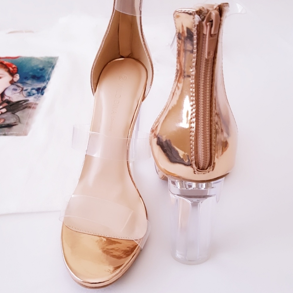 •FREE WITH PURCHASE• Was $40 Rose Gold Heels - Picture 5 of 8
